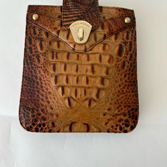 Brahmin Vintage Brown Leather Crossbody Bag - Picture 3 of 11